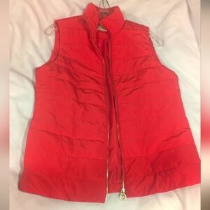 Michael Michael Kors Red PufferVest Full Zip Packable Down